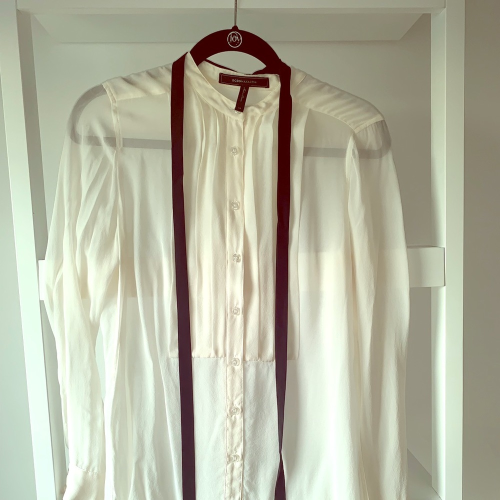 Off White Tuxedo Inspired Top